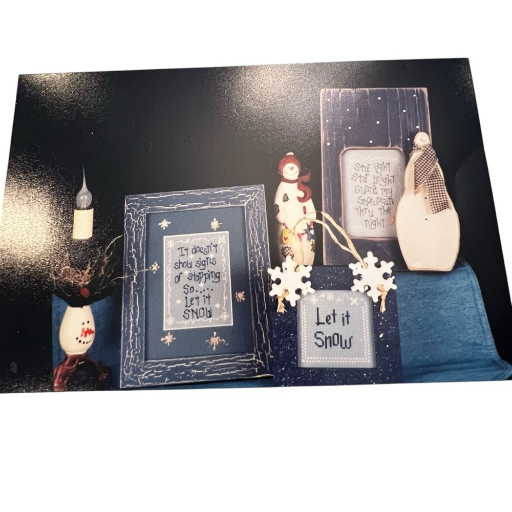 X-Appeal Snow Watch Snowman Cross Stitch Pattern Let It Snow Winter Theme‎